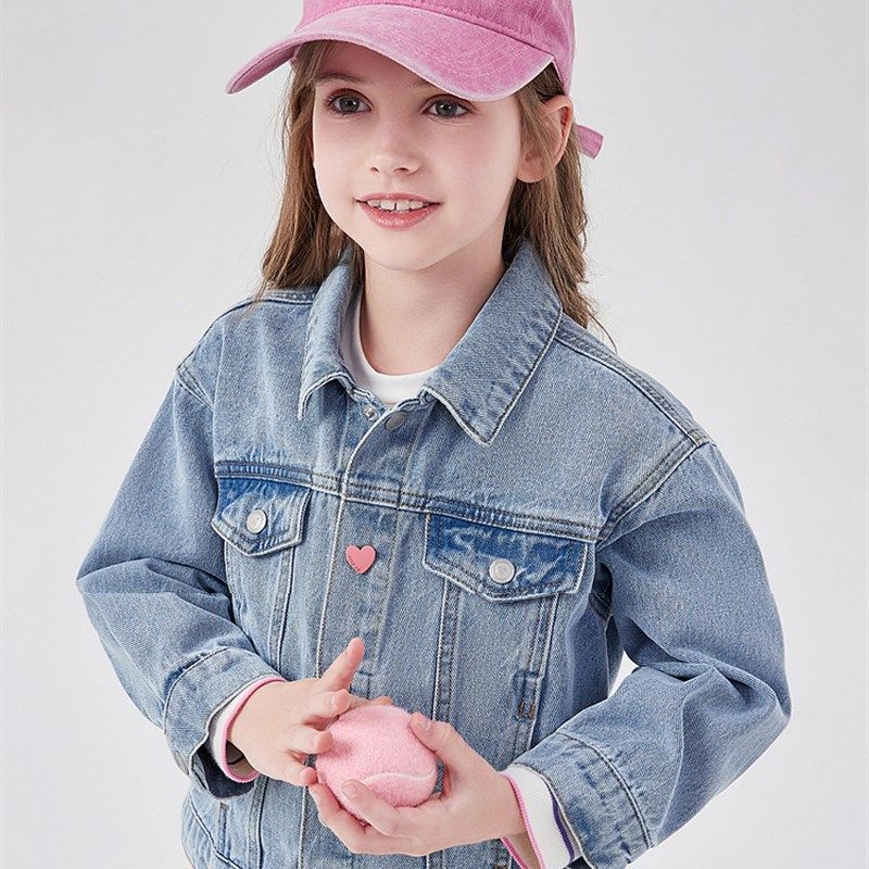 女童牛仔外套儿童2024春秋季新款女孩牛仔衣洋气休闲中大童牛仔衣