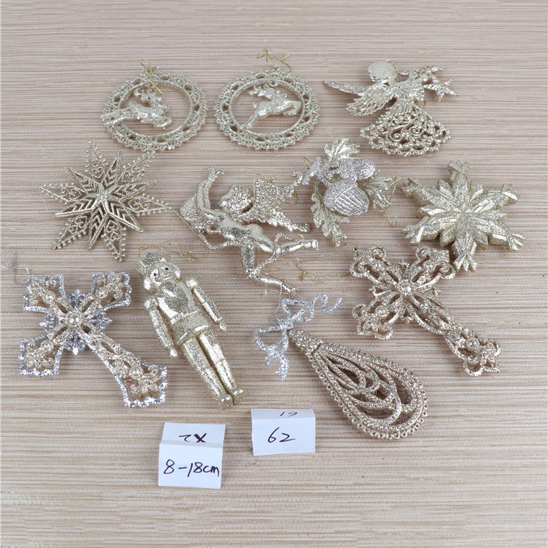 圣诞装饰品亚克力香槟色创意挂件吊饰圣诞树氛围场景布置装扮挂饰