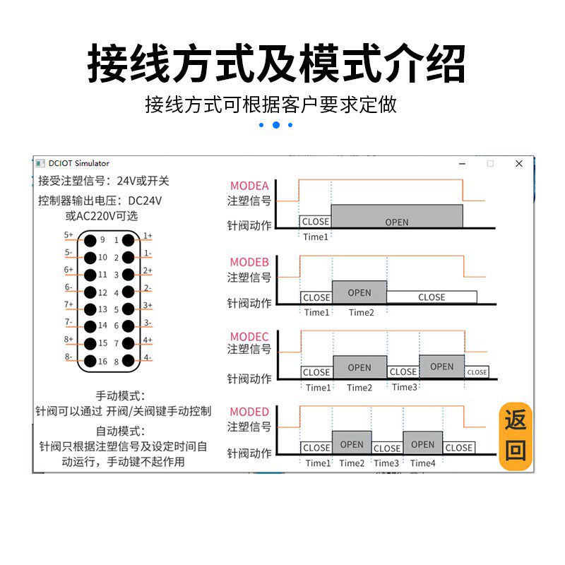 模具热流道触摸屏时序控制器8组气阀油阀集成式延时器