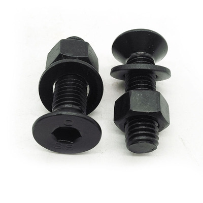 8.8级高强度沉头平头内六角螺丝螺母螺帽组合套装螺栓螺钉 M10M12