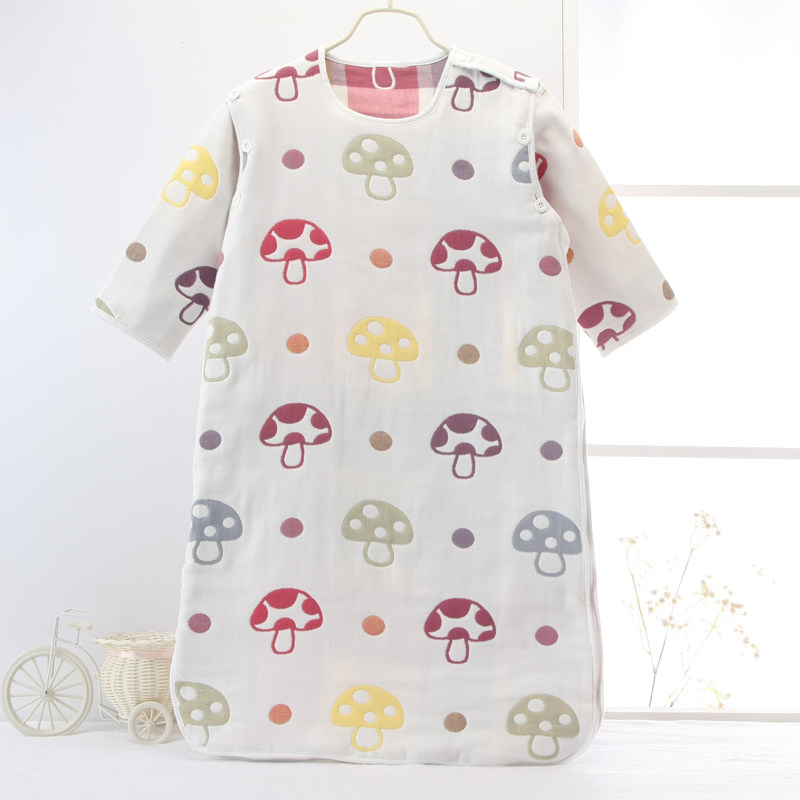 宝宝睡袋春秋婴儿夏季薄款纯棉纱布儿童空调房防踢被神器四季通用