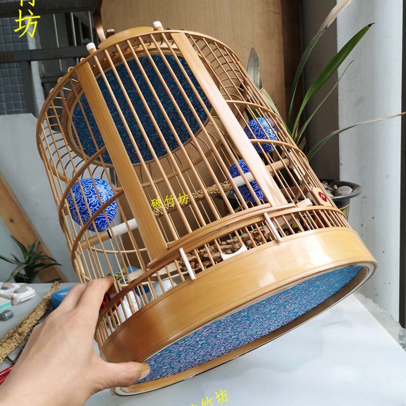 川笼画眉鸟笼  手工竹子笼 四川成都笼子 全套包邮贴青笼