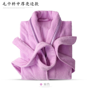 款 纯棉毛巾料浴袍酒店情侣睡袍沐浴吸水浴衣男女式 汗蒸服全棉四季