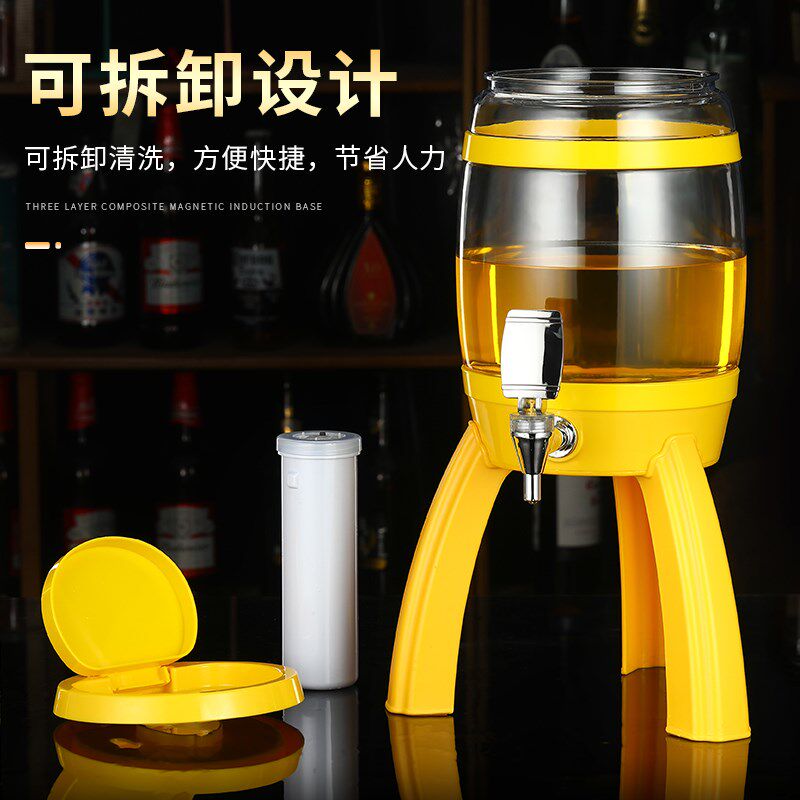 发光塑料分体橡木桶酒炮酒吧烧烤KTV商用啤酒扎啤果汁壶3升商用