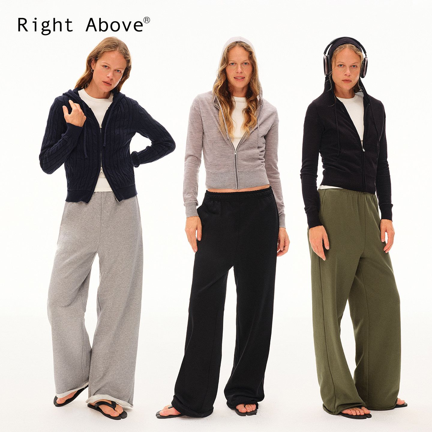 Right Above 加厚鱼鳞底卷边卫裤H直筒版休闲冬季通勤三色卫裤,女装/女士精品,卫裤,淘宝优惠券,粉丝福利购,淘宝优惠卷