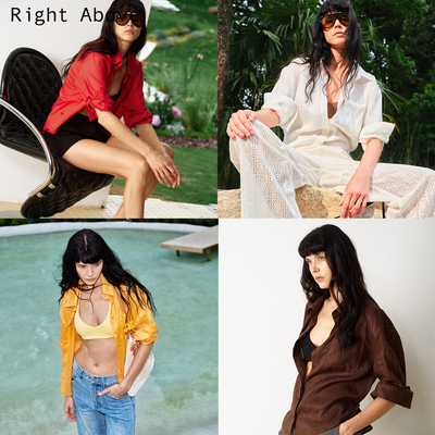 必入100%21支洗水亚麻中袖衬衫