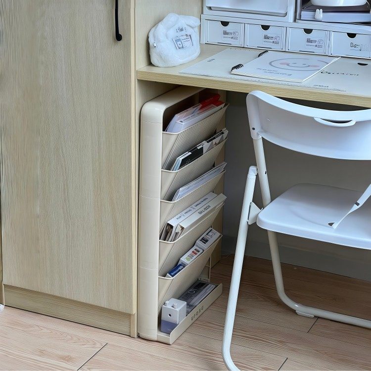 宿舍书桌脚下落地书架侧边缝隙书本收纳架教室多功能简易立书架,收纳整理,书桌收纳置物架,淘宝优惠券,粉丝福利购,淘宝优惠卷