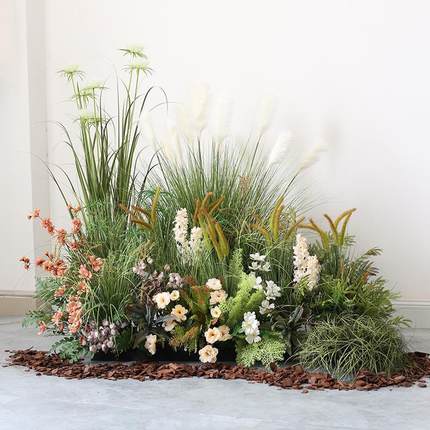 室内仿真植物造景大型绿植园景插花摆件盆栽酒店办公室角落花丛