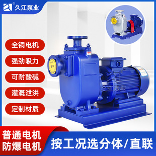全铜线机芯 ZXL直联式 自吸泵 工业铸铁清水提升增压卧式 离心水泵