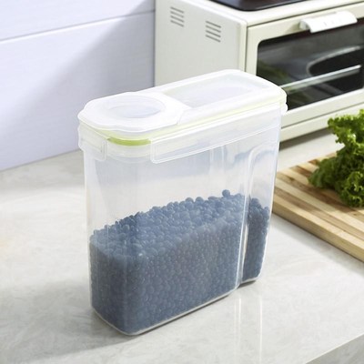 厨房密封罐收纳盒五谷杂粮塑料有盖储物罐带盖大口4l米桶密封罐