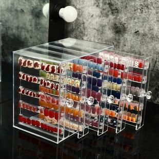 透明亚克力指甲片展示盒桌面饰品亮片收纳盒美甲工具包自粘式 新品