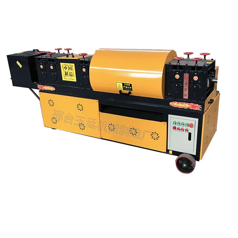 自动化多功能压轮式钢管调直机实用型钢管调直除锈喷漆一体机