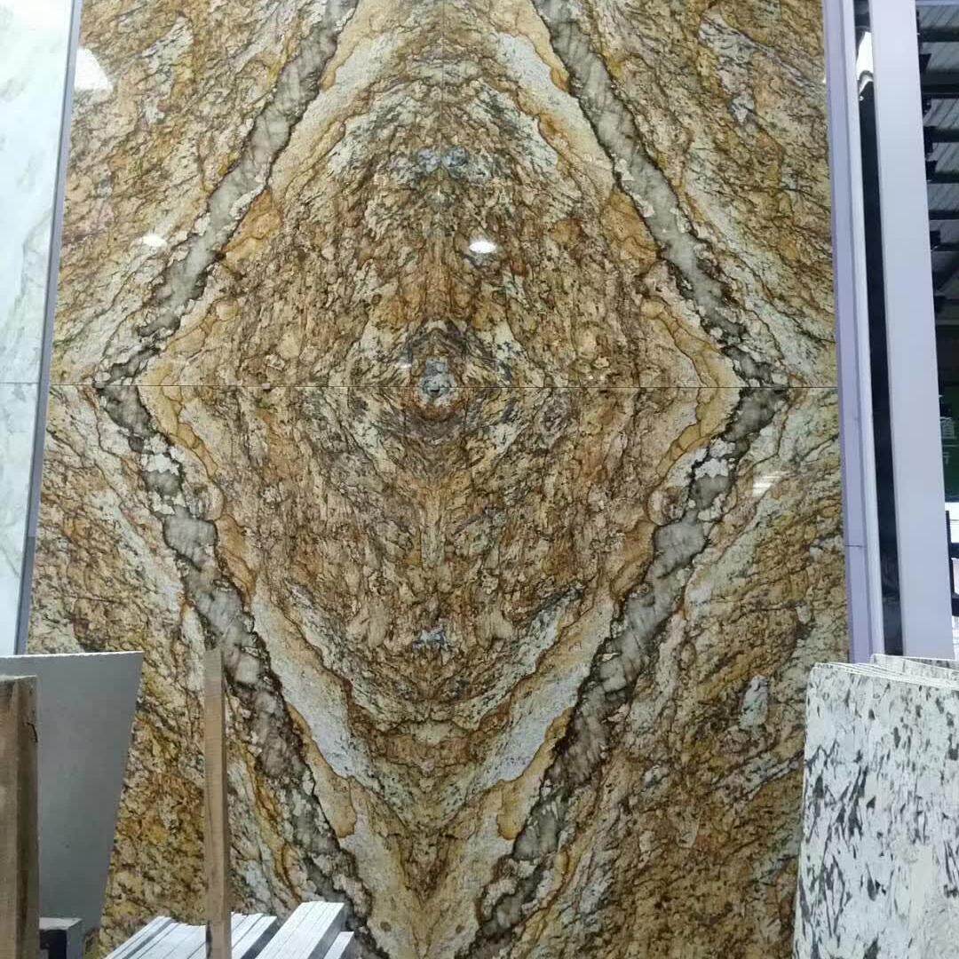 巴西奢石大理石材盛世金龙 电视墙背景墙别墅装修水头石材