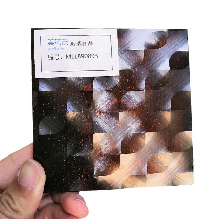 厂家供应超白艺术车刻玻璃 编织形状屏风隔断工艺玻璃加工广州