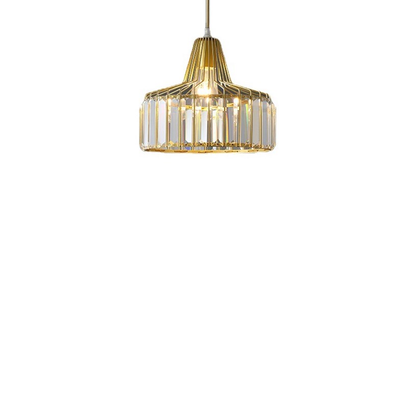 餐厅吊灯简约现代轻奢水晶灯阳台创意日式卧室床头小吊灯新款灯具