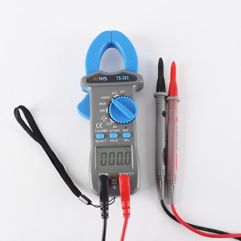泰圣ac/dc数字钳形电流表 带NCV感应电笔ts-203真值有效值钳形表