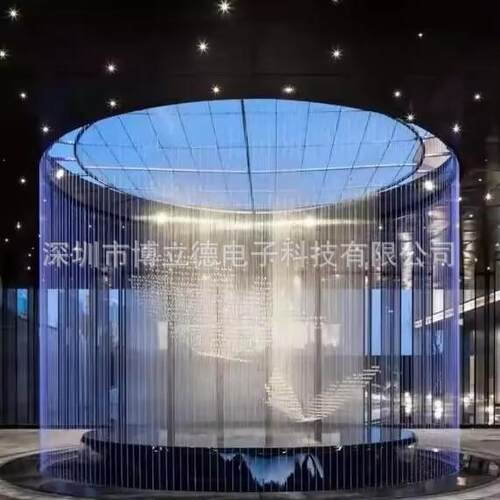 数字水幕waterfall智能水帘数码数控水幕墙安装瀑布工程水景室内