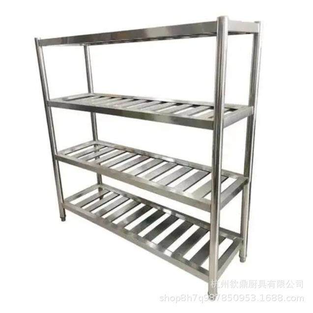 厨房不锈钢置物架 组装款四层货架 储物架 四层花格货架厂家