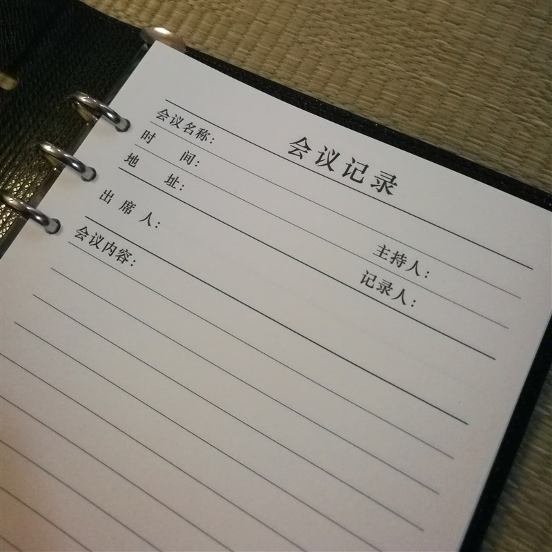 会议记录本活页本扣环笔记本子A5 B5可拆卸6/9孔内芯记事本定制