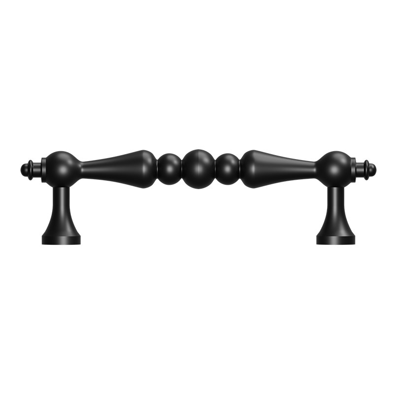 哑光黑色实心黄铜纯铜柜门拉手法式美式柜子衣柜橱柜抽屉鞋柜把手