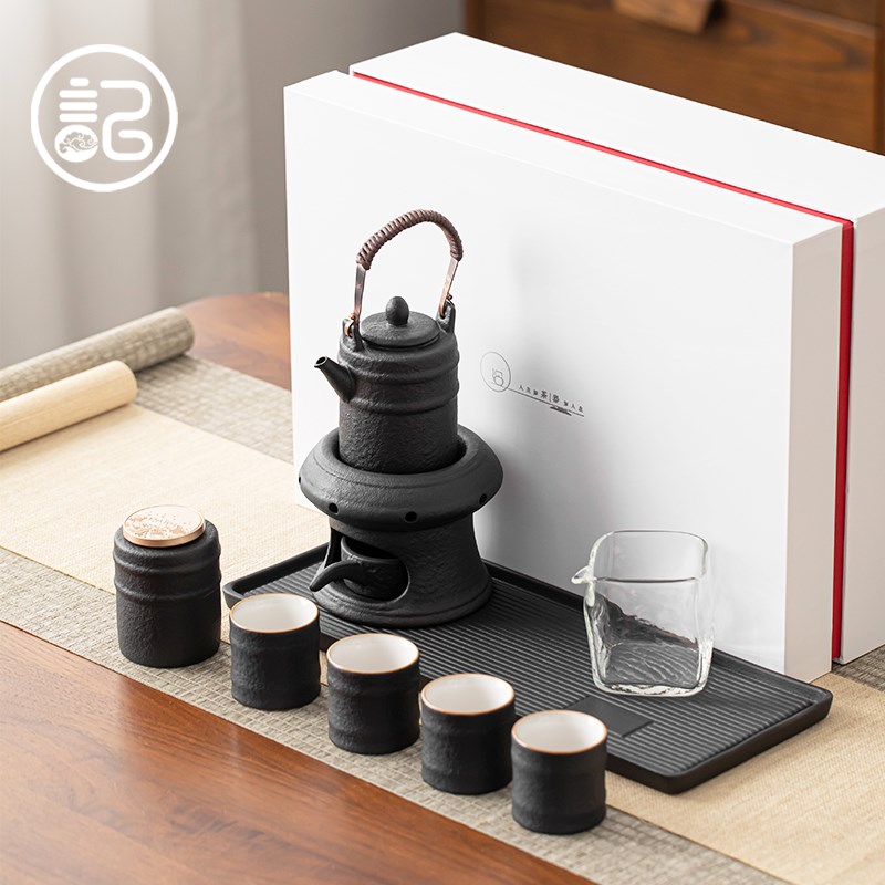 记今朝 小卡/行者 提梁壶茶具套装家用全套温茶炉茶壶礼品盒装