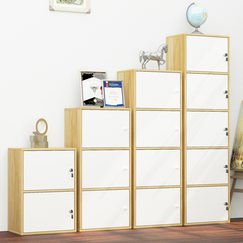 学校班级柜子储物柜带门带锁教室格子组合收纳柜简易学生书柜书架