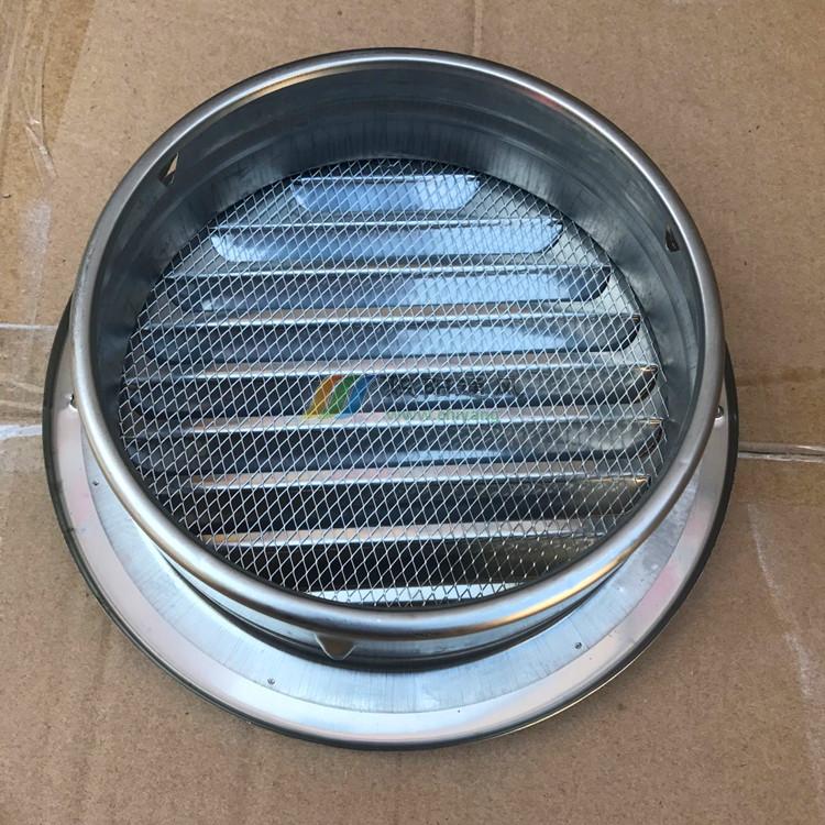 不锈钢平头平口防风罩防虫鸟通风口盖透气帽外墙孔排气管防雨风帽