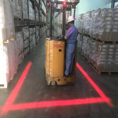 皓宁跃叉车警示区域一字直线指示倒车红蓝示廊激光安全边界示宽灯