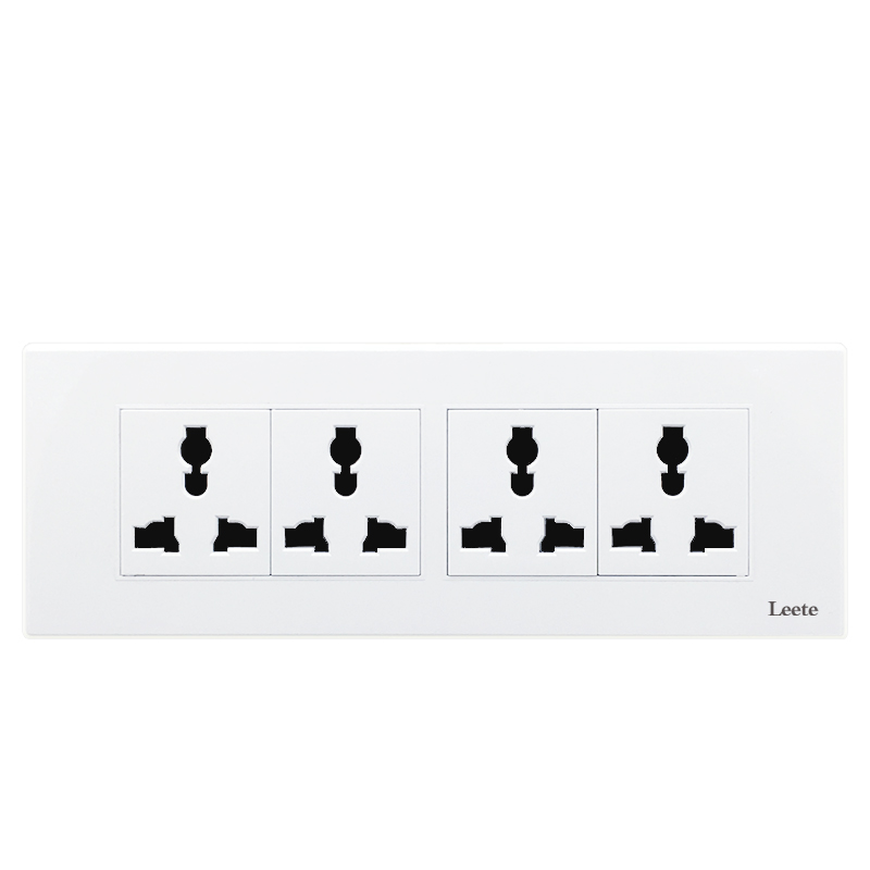 118型开关插座面板多孔4位12孔四位十二孔墙壁暗装厨房专用英式插