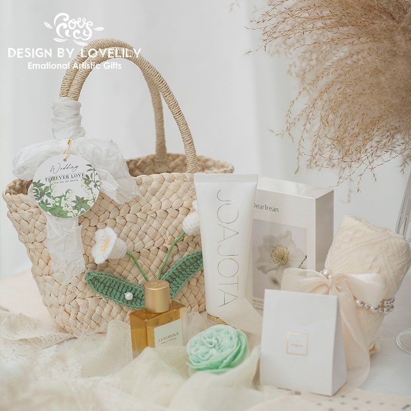伴手礼女伴娘结婚小众高级新娘婚宴送宾客实用手提篮回礼生日礼盒