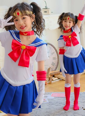 水冰月cos美少女战士月野兔4代水手服圣诞万圣节儿童扮演出服装