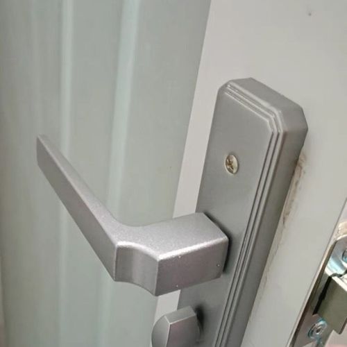 单舌静音门锁把手洗手间实木门卧室磁吸黑色铝合金门浴室卫生间