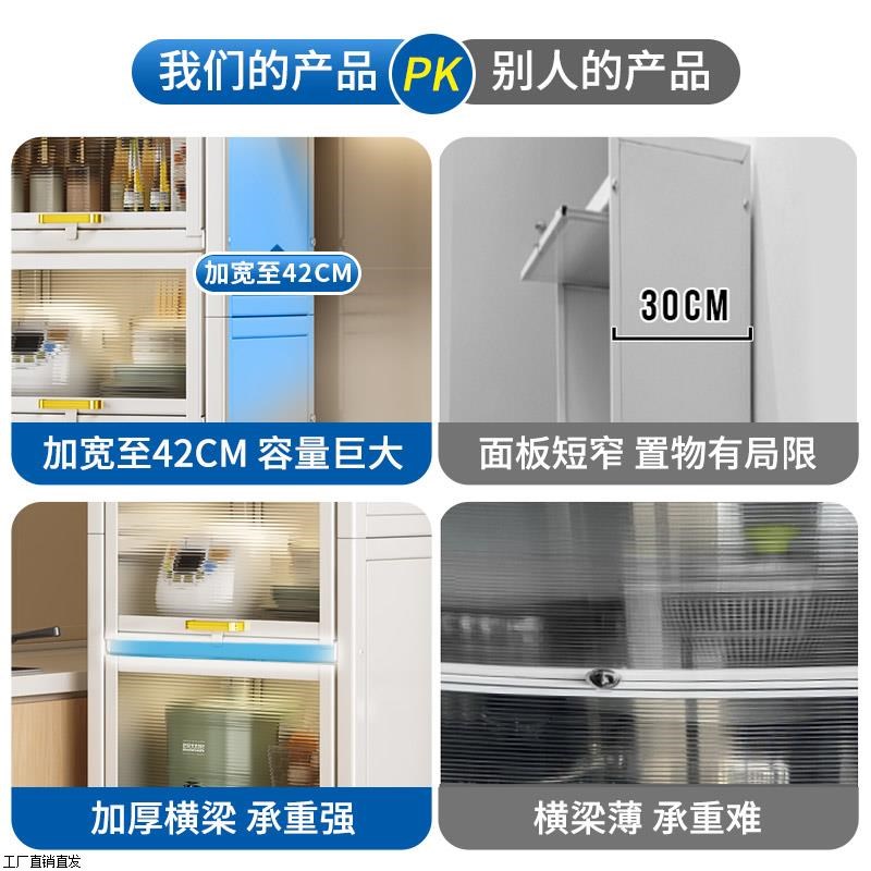 厨房夹缝收纳柜冰箱缝隙置物架落地多层锅具橱柜多功能窄缝储物架