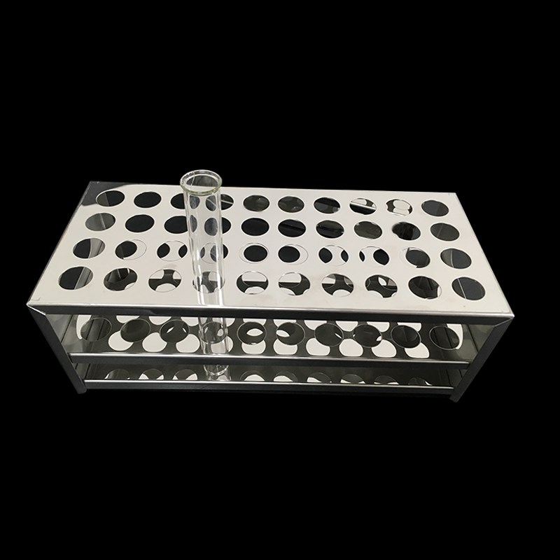 不锈钢试管架比色管离心采血消煮管钢板架圆13141621mm40孔试管架图片