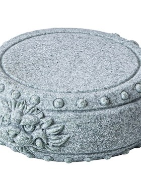 中式麒麟兽首小石鼓茶宠摆件创意小底座盖置杯垫客厅茶桌装饰造景