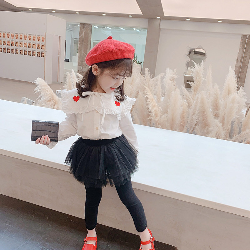 女童裙裤假两件裤子秋冬洋气宝宝纯棉加绒外穿打底裤儿童长裤裤裙