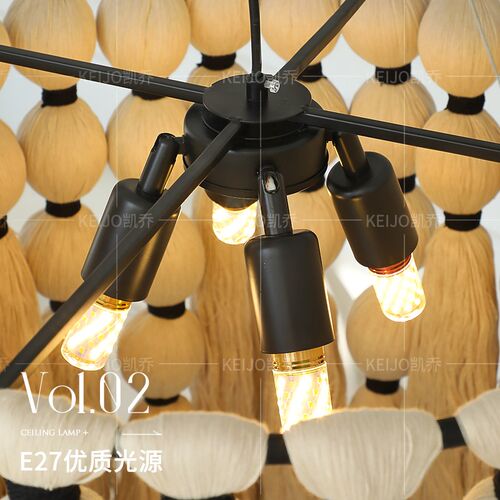 凯乔 法式客厅吊灯 波西米亚中古流苏灯餐厅卧室复古民宿服装店