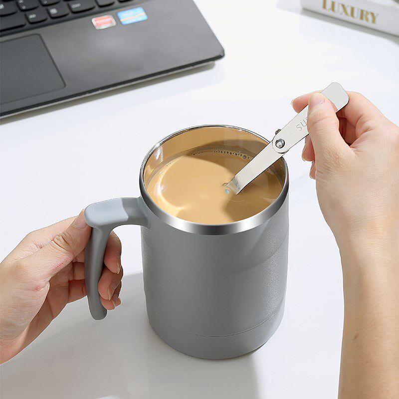 马克杯男生款带盖杯家用茶杯水杯不锈钢男士办公室杯子大容量