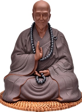 中式禅意历史人物摆件李叔同弘一法师陶瓷工艺品家居书房桌面装饰