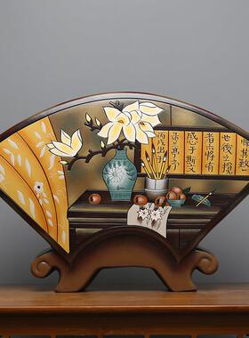 新中式陶瓷古风复古玄关隔断书柜博古架家居装饰品客厅电视柜摆件