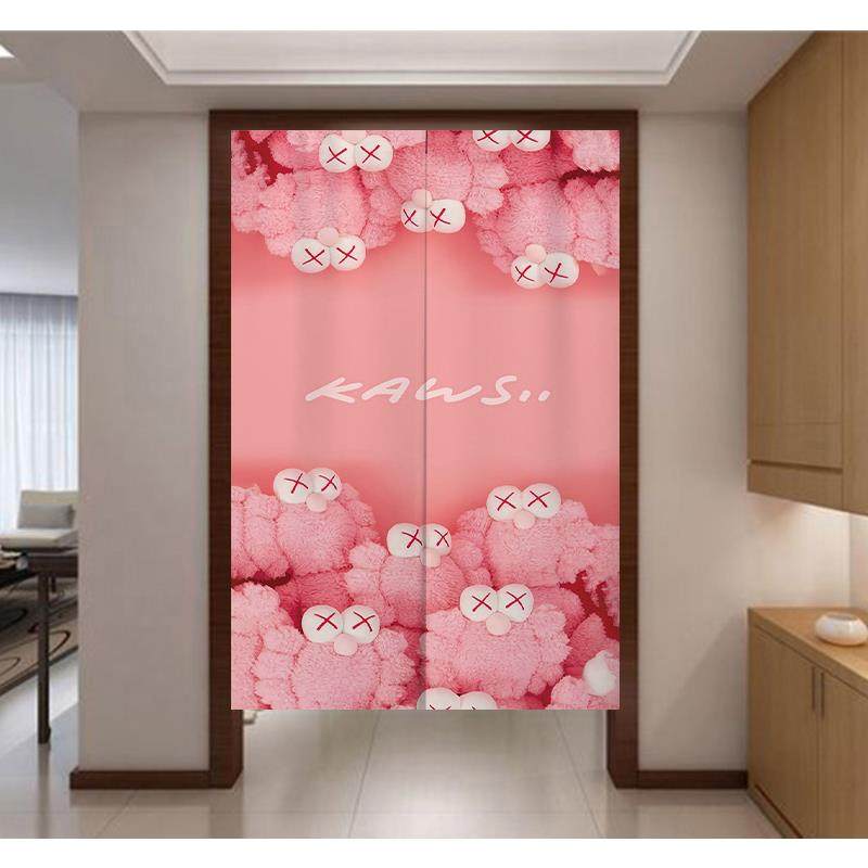 定制网红门帘隔断帘卧室房间家用免打孔遮挡厕所布帘子卫生间挂帘