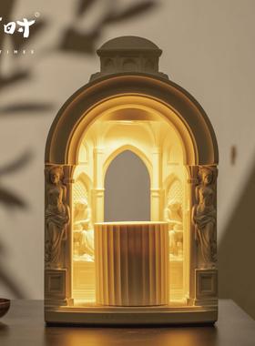 贪时香氛定时融蜡灯融烛灯卧室氛围台灯结婚新婚生日礼物香薰夜灯