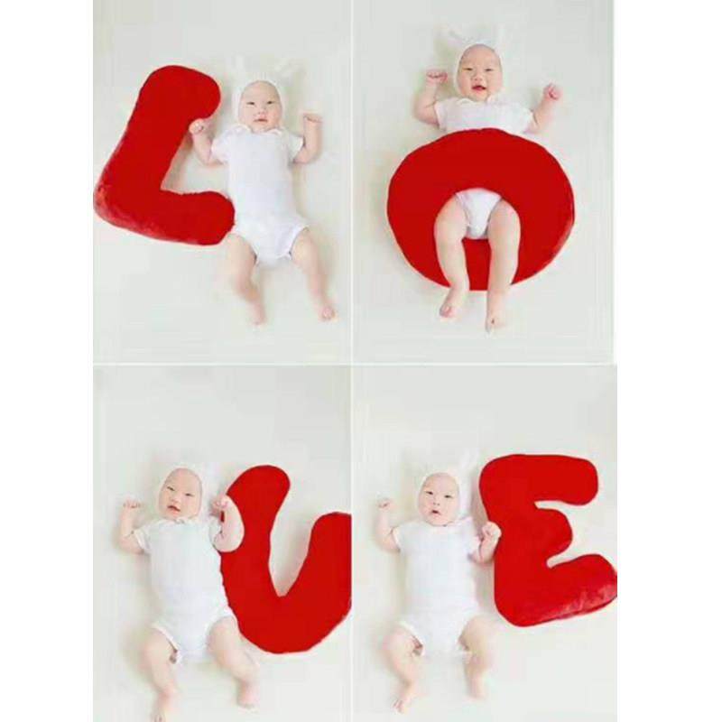 婚纱摄影儿童拍照创意道具柔软抱枕红字母love新生儿百天周岁宝宝,3C数码配件,辅助道具类,淘宝优惠券,粉丝福利购,淘宝优惠卷