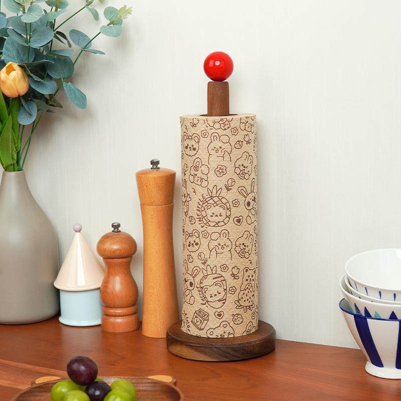 中古风纸巾架免打孔厨房立式卷纸架创意红球保鲜膜袋收纳置物架子,收纳整理,纸巾架,淘宝优惠券,粉丝福利购,淘宝优惠卷