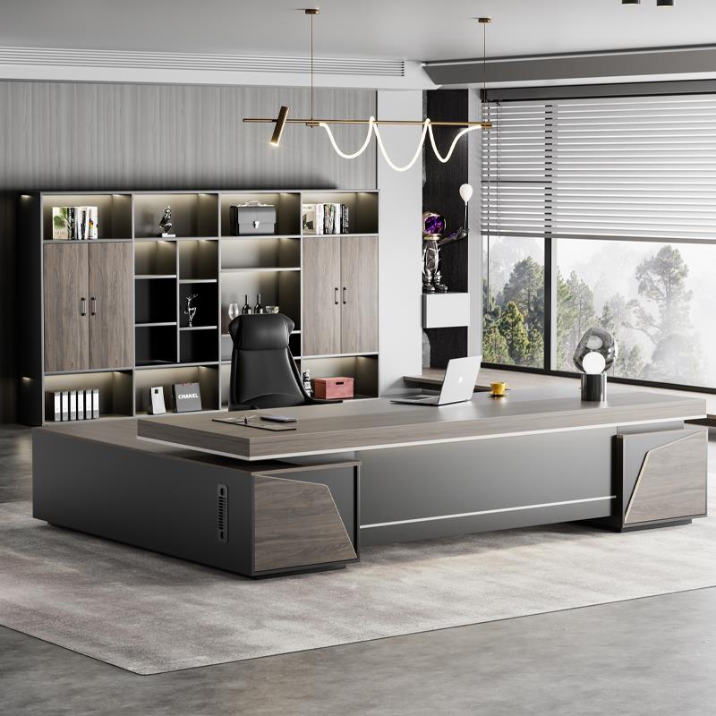 老板桌办公桌简约现代办公室总裁班台桌椅组合全套家具董事长豪华