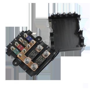 汽车保险丝盒改良电池电源保护电器1合6出保险丝螺栓型保险丝盒座