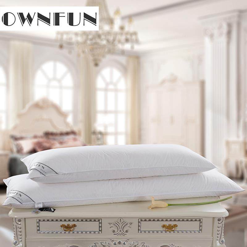 OWNFUN双人羽绒枕芯鹅绒羽毛长枕头情侣枕全身体等长枕头大抱睡枕