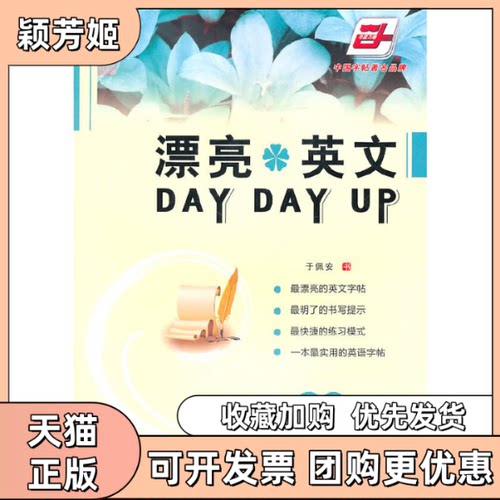 【正版书包邮】圆体漂亮英文DAYDAYUP于佩安书人民美术出版社
