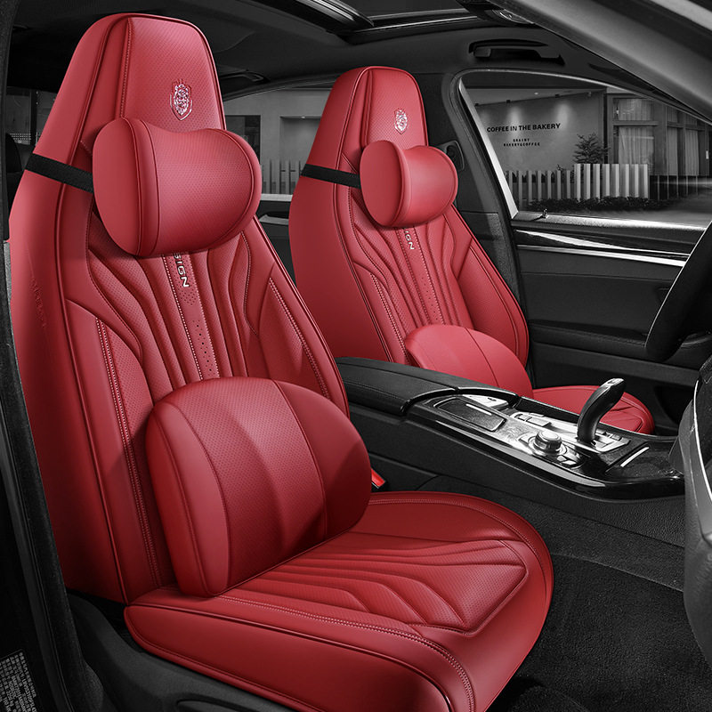 连体运动座椅汽车坐垫耐磨皮革全包围四季通用款汽车座套座椅套