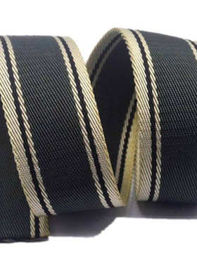 加捻丝间色尼龙织带 3.8CM  银白色黑色深绿色 有色尼龙色织织带